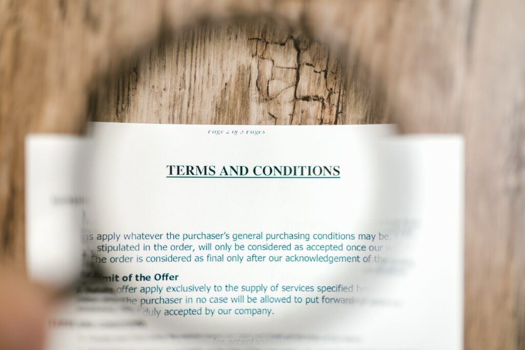 Terms and Conditions - RP Invest - Real Estate Investments